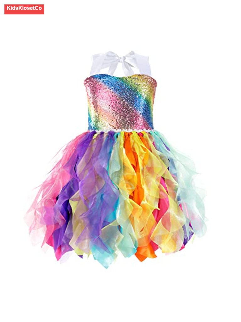 Sparkly Sequin Tulle Tutu Dress Girl Princess Birthday Party Prom Ball Gown